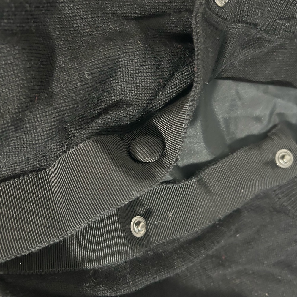 Moncler Black Knit Cardigan Button Front Size S Authentic - Picture 12 of 16